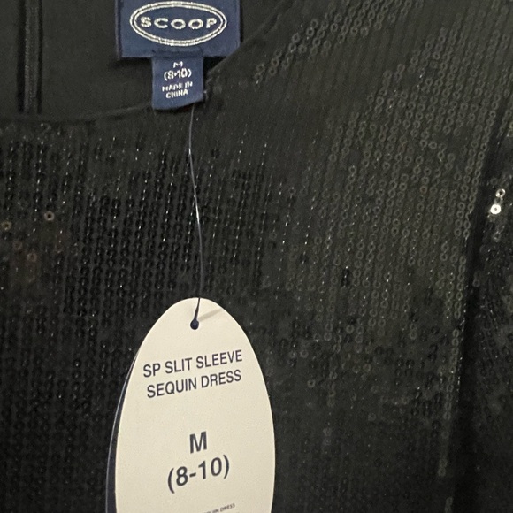 Scoop black sequined dress - Picture 3 of 8